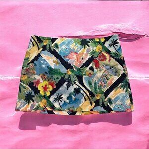 TALBOTS Womens Tropical Palm Print Skirt Size 14P